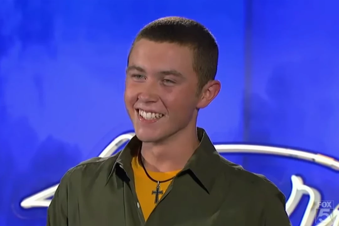 A teenage Scotty McCreery smiling during his American Idol audition in 2011.